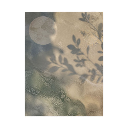 Japandi Shadow Play in Moonlight | Texture Canvas Art