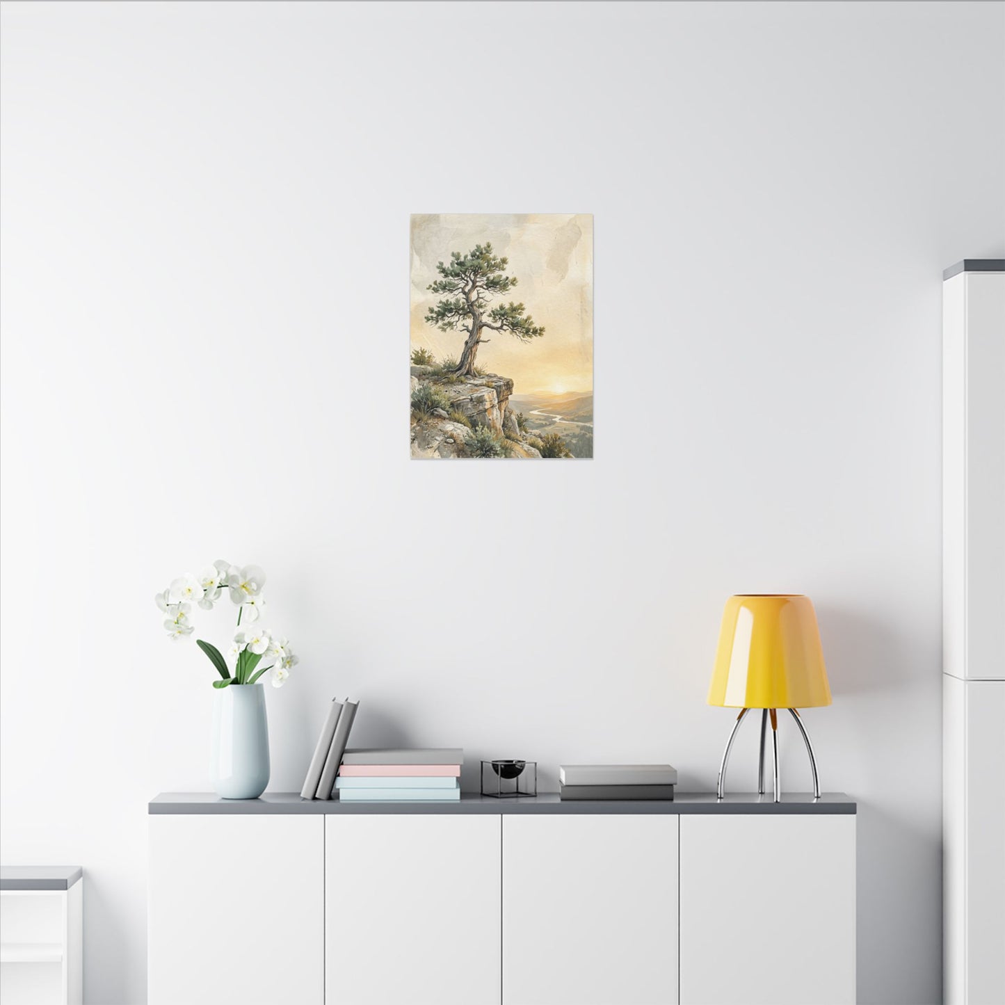 Pine Tree Canvas Art | Summer Japandi Texture Art