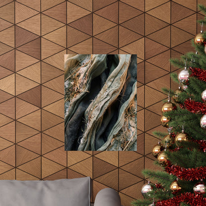 Silk Drape Texture Wall Art Print | Neutral Japandi Art