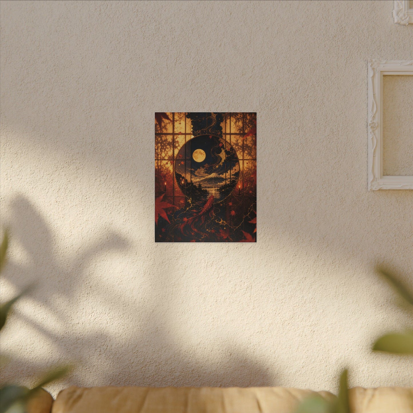 Beautiful Shoji Screen Canvas Art - Gold Vein Kintsugi