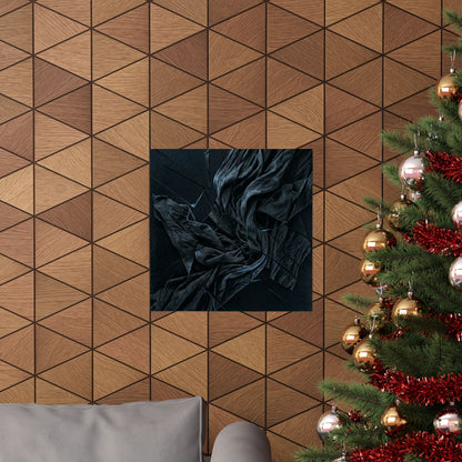 Silk Drape Wall Art Print | Winter Dark Japandi Moody Minimal Art