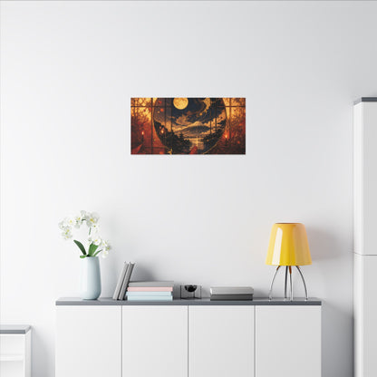 Beautiful Shoji Screen Canvas Art - Gold Vein Kintsugi