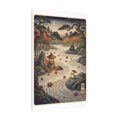 Rock Garden Autumn Canvas Art | Zen Serene Design