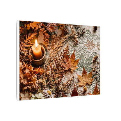 Candlelight Dried Flowers Canvas Art - Japandi Seijaku