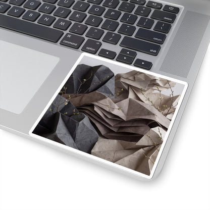 Paper Fold Spring Sticker | Japandi Elegant Design