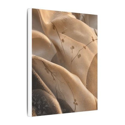 Japandi Silk Drape in Golden Hour | Japanese Pattern Canvas Art