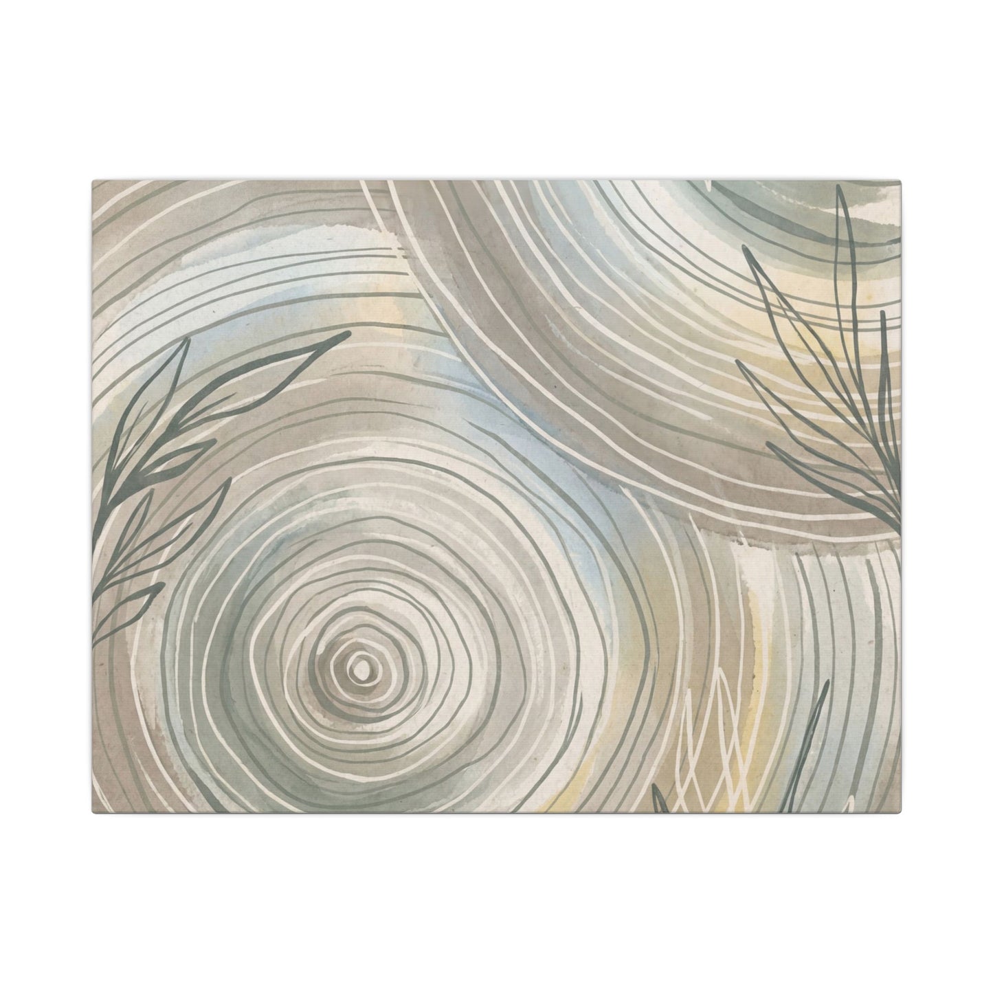 Kanso Water Ripple Canvas Art - Japandi Minimal Line Art Print
