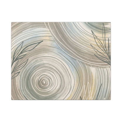 Kanso Water Ripple Canvas Art - Japandi Minimal Line Art Print