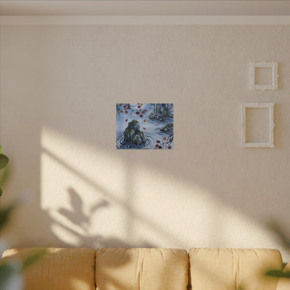 Rock Garden Autumn Canvas Art | Zen Tranquil Design