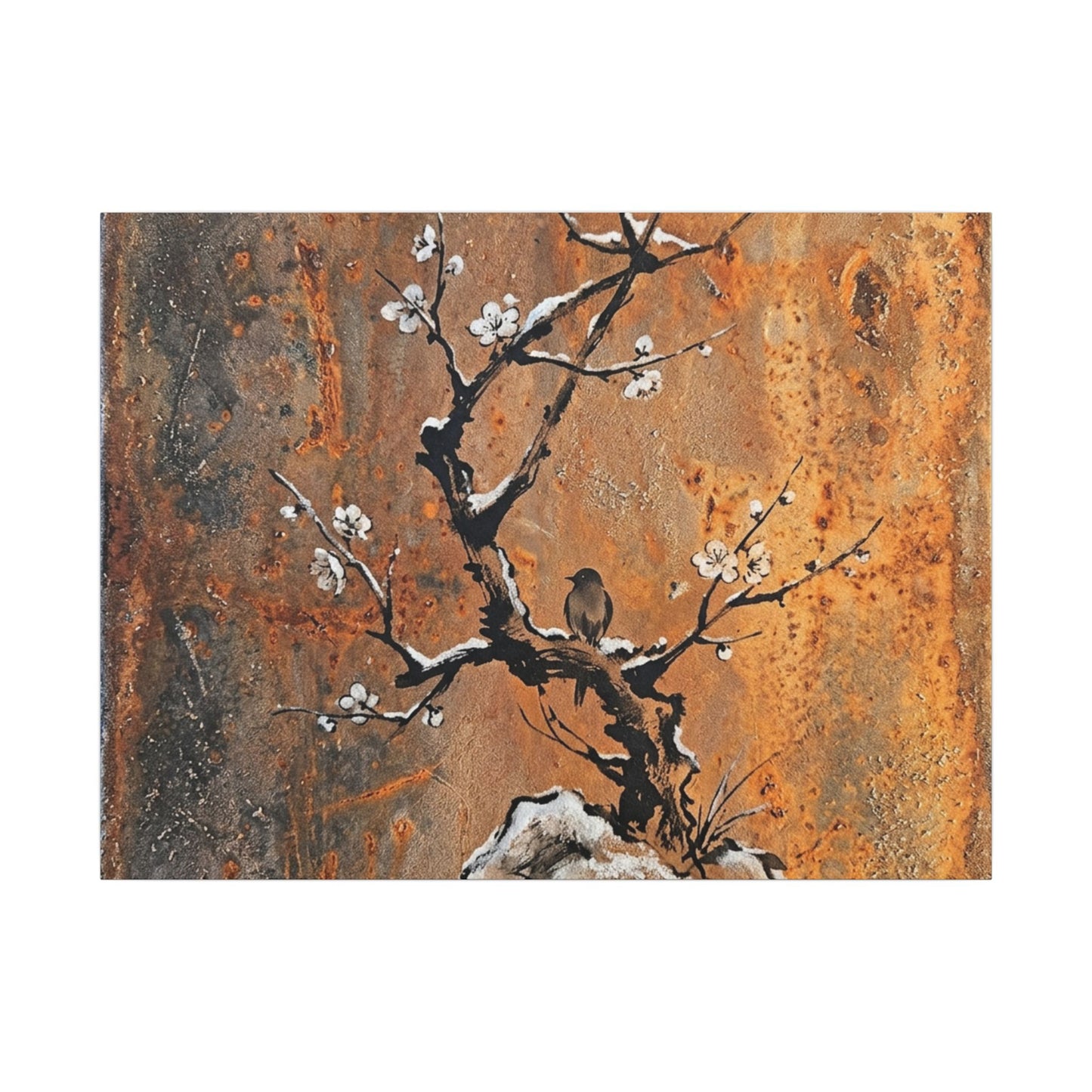 Datsuzoku Rust Patina Canvas Art - Zen Sumi E Art Print
