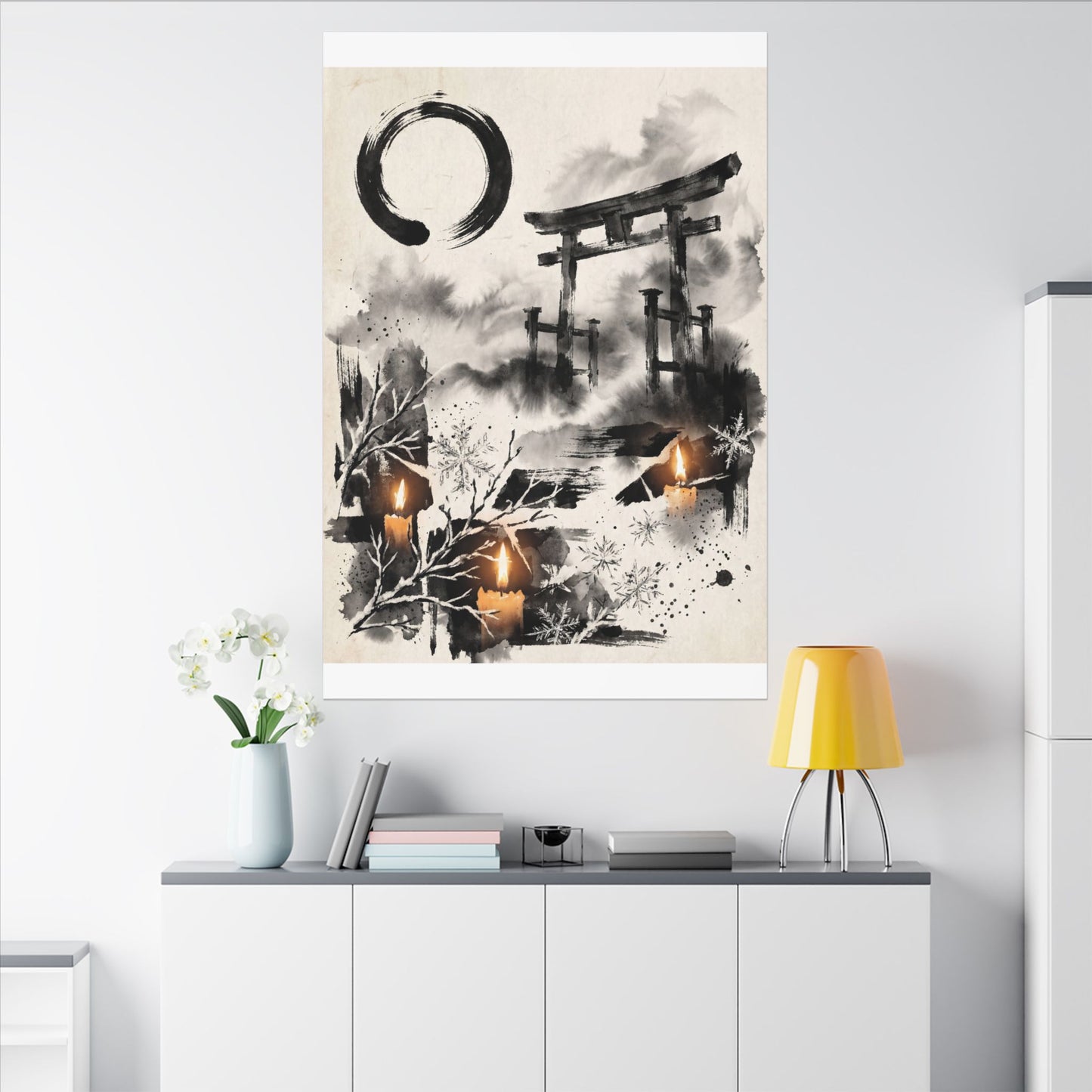 Candlelight Torii Gate Canvas Art - Zen Datsuzoku