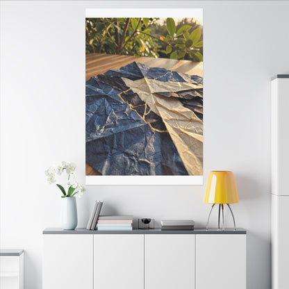 Golden Hour Paper Fold Canvas Art - Kintsugi Ma