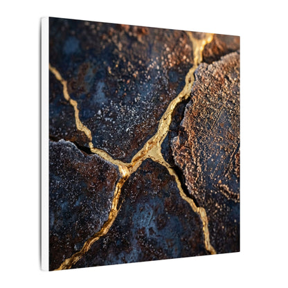 Winter Rust Patina Gold Vein Canvas Art | Resilient Decor