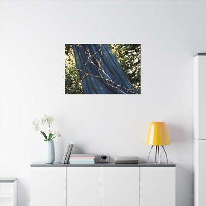 Resilient Silk Drape Canvas Art - Gold Repair Kintsugi