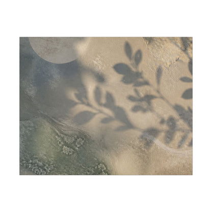 Japandi Shadow Play in Moonlight | Texture Canvas Art