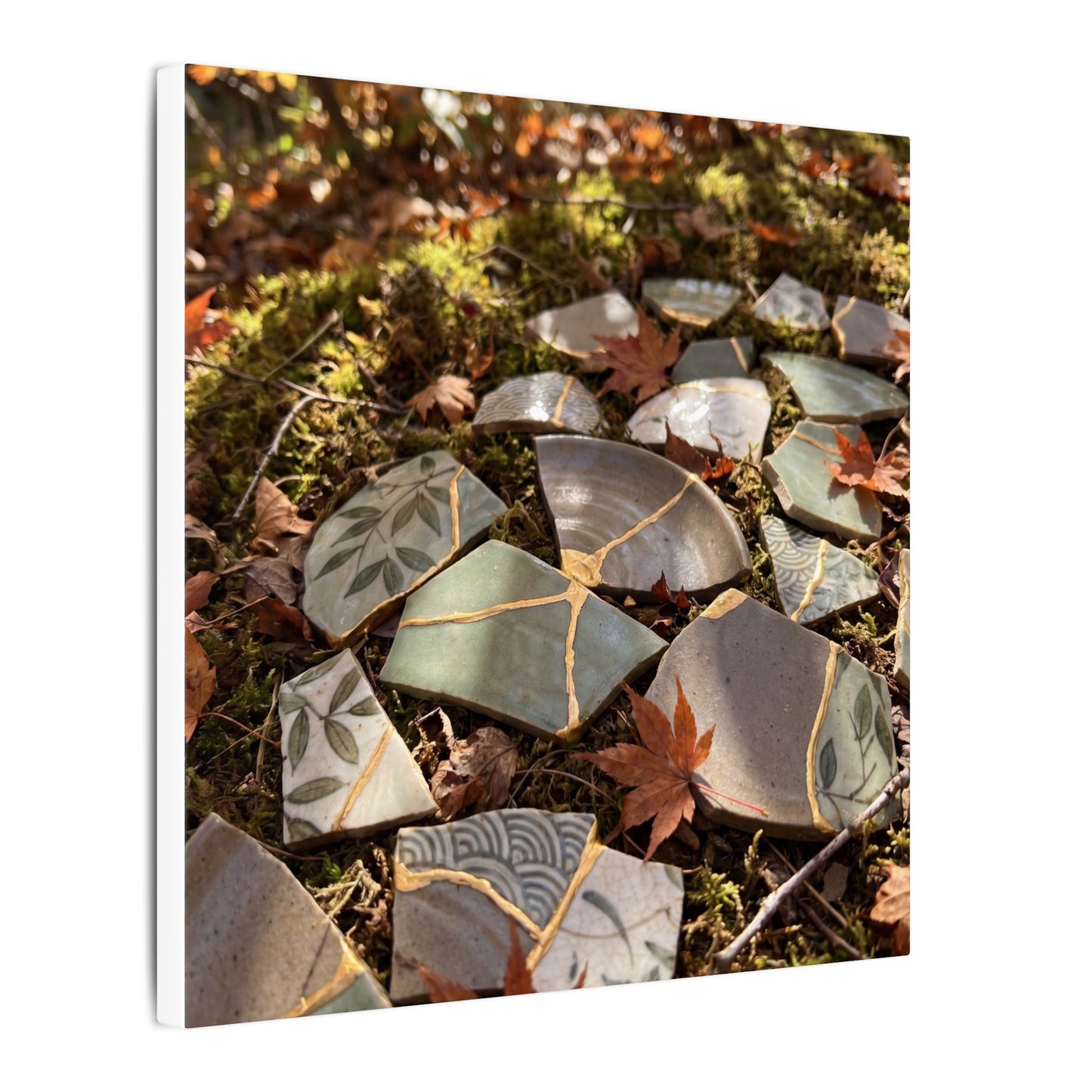 Broken Pottery Japanese Pattern Canvas Art | Elegant Japandi Art