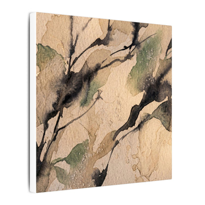 Japandi Shadow Play in Golden Hour | Watercolor Canvas Art