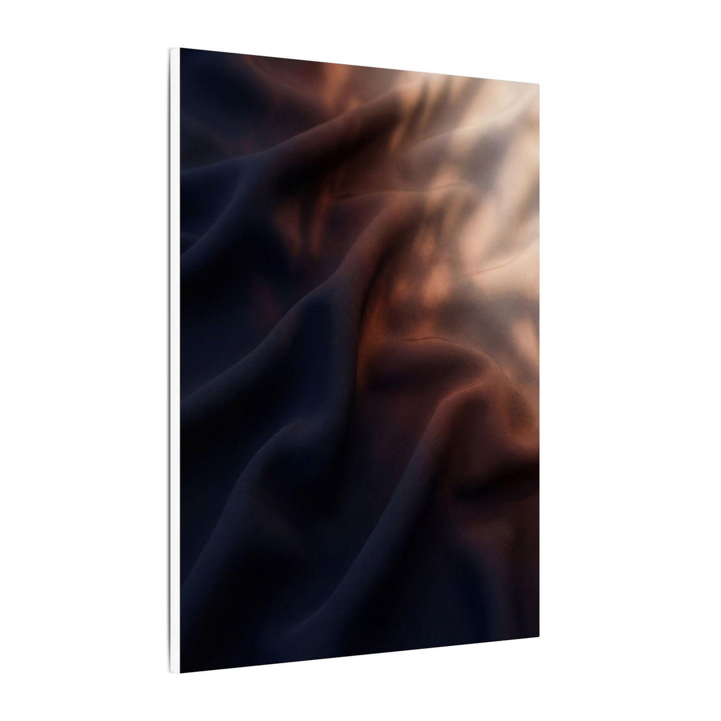 Dark Japandi Silk Drape in Dawn | Shadow Zen Canvas Art