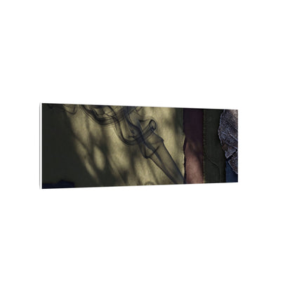 Ma Incense Smoke Canvas Art - Dark Japandi Dark Texture