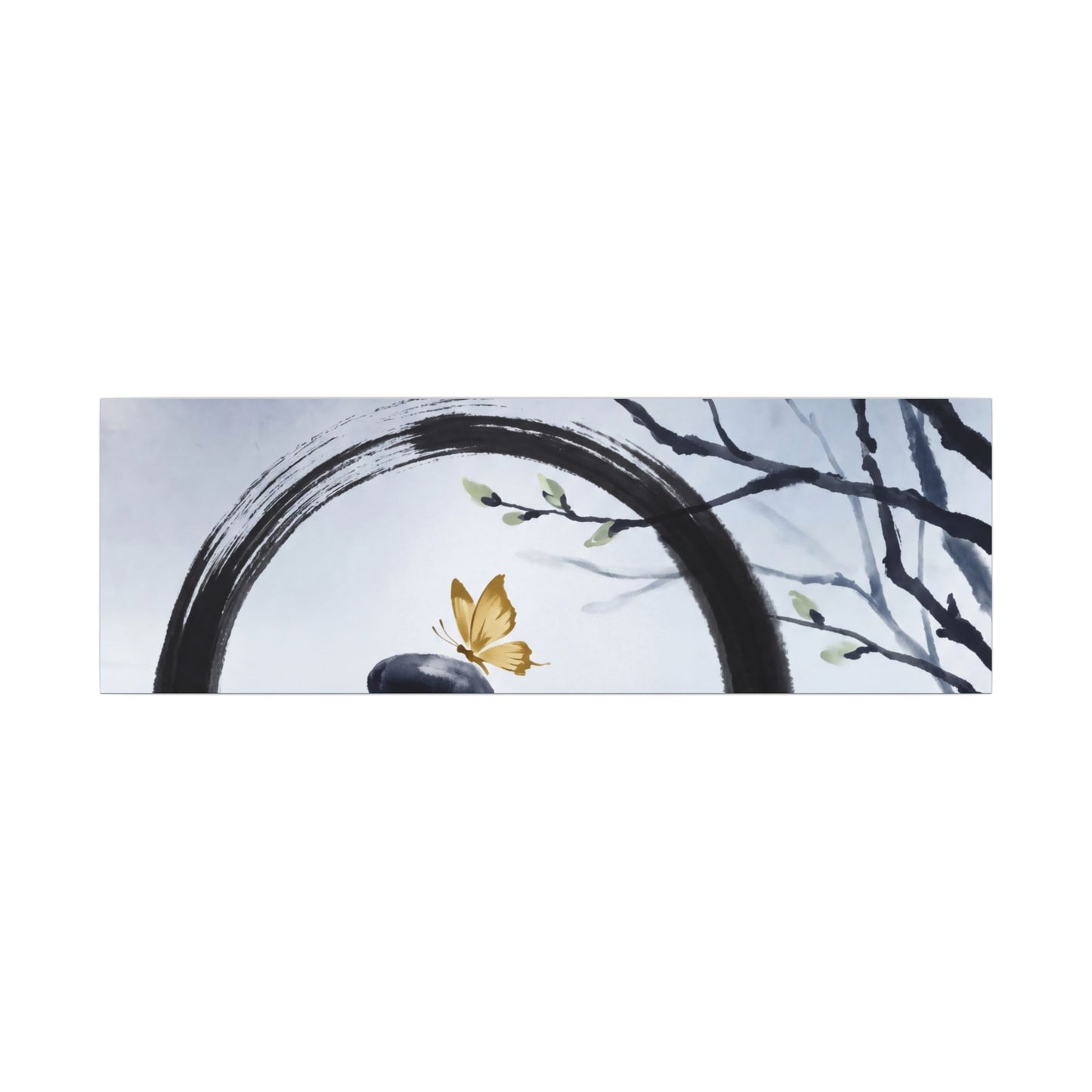 River Stones Spring Canvas Art | Zen Peaceful Design