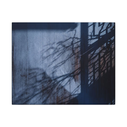 Shadow Play Moody Minimal Canvas Art | Moody Dark Japandi Art