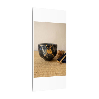Kanso Tea Ceremony Canvas Art - Kintsugi Gold Vein