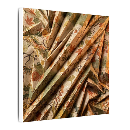 Paper Fold Autumn Canvas Art | Japandi Earthy Design