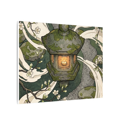 Zen Stone Lantern in Candlelight | Ukiyo E Inspired Canvas Art