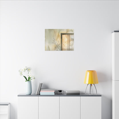 Ma Shoji Screen Canvas Art - Japandi Watercolor