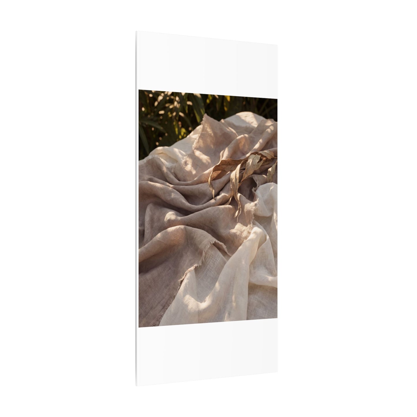 Silk Drape Summer Canvas Art | Japandi Neutral Design