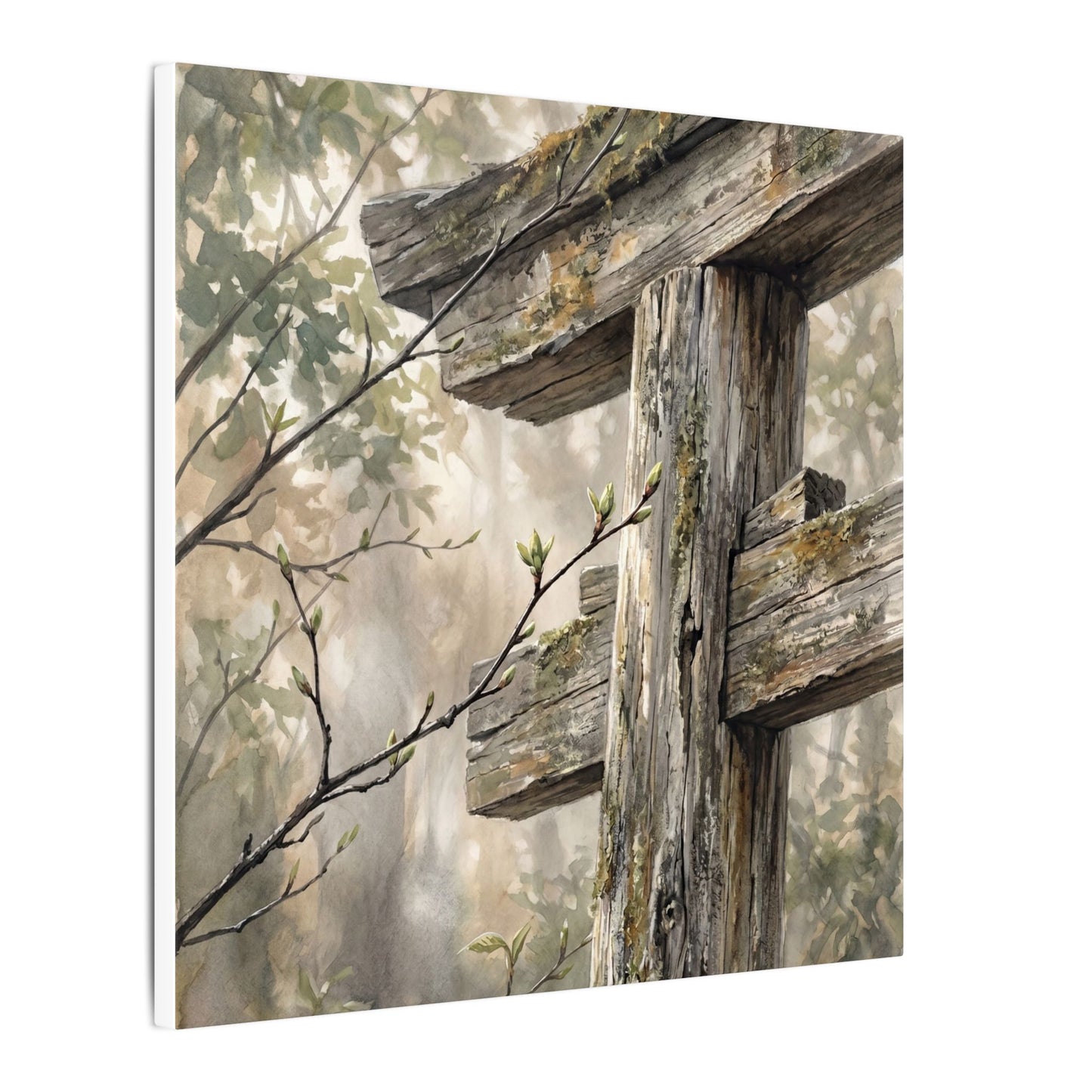 Torii Gate Spring Canvas Art | Japandi Neutral Design