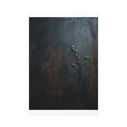 Rust Patina Moody Minimal Canvas Art | Moody Dark Japandi Art