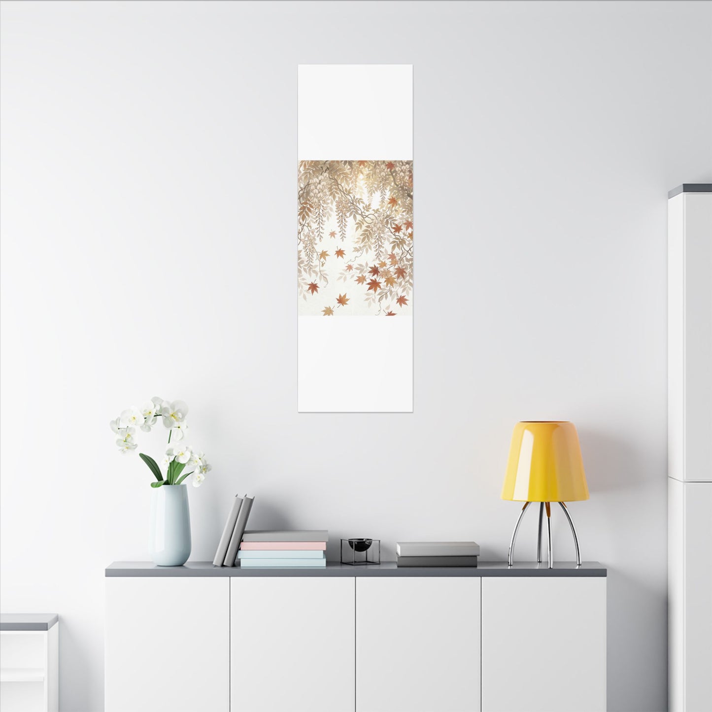 Shibui Wisteria Canvas Art - Japandi Japanese Pattern