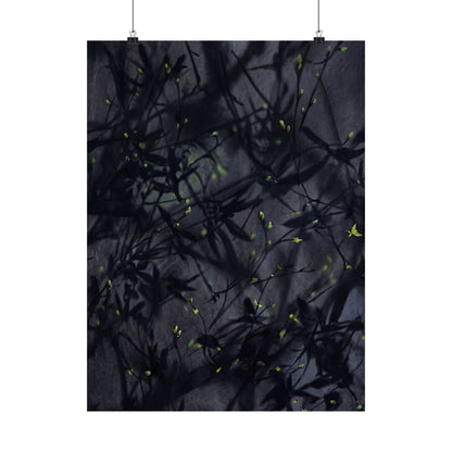 Atmospheric Shadow Play Wall Art Print - Shadow Zen Dark Japandi