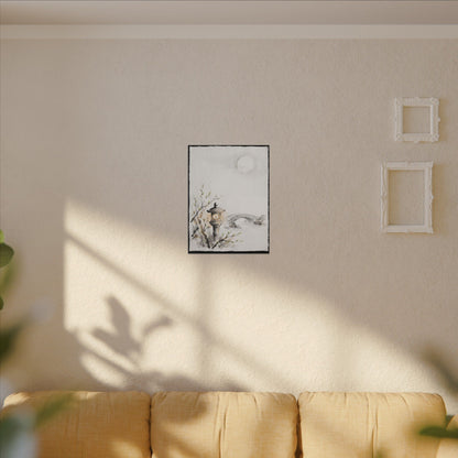 Moonlit Garden Spring Canvas Art | Zen Contemplative Design