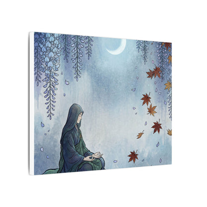 Zen Wisteria in Moonlight | Ukiyo E Inspired Canvas Art
