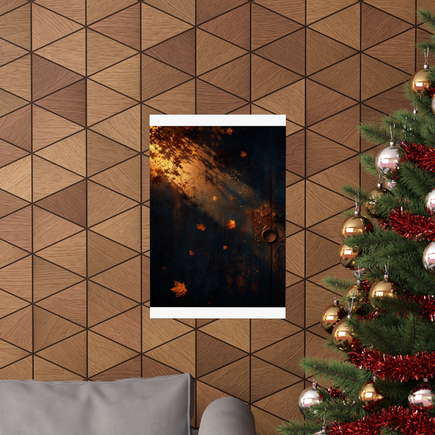 Rust Patina Wall Art Print | Autumn Dark Japandi Shadow Zen Art