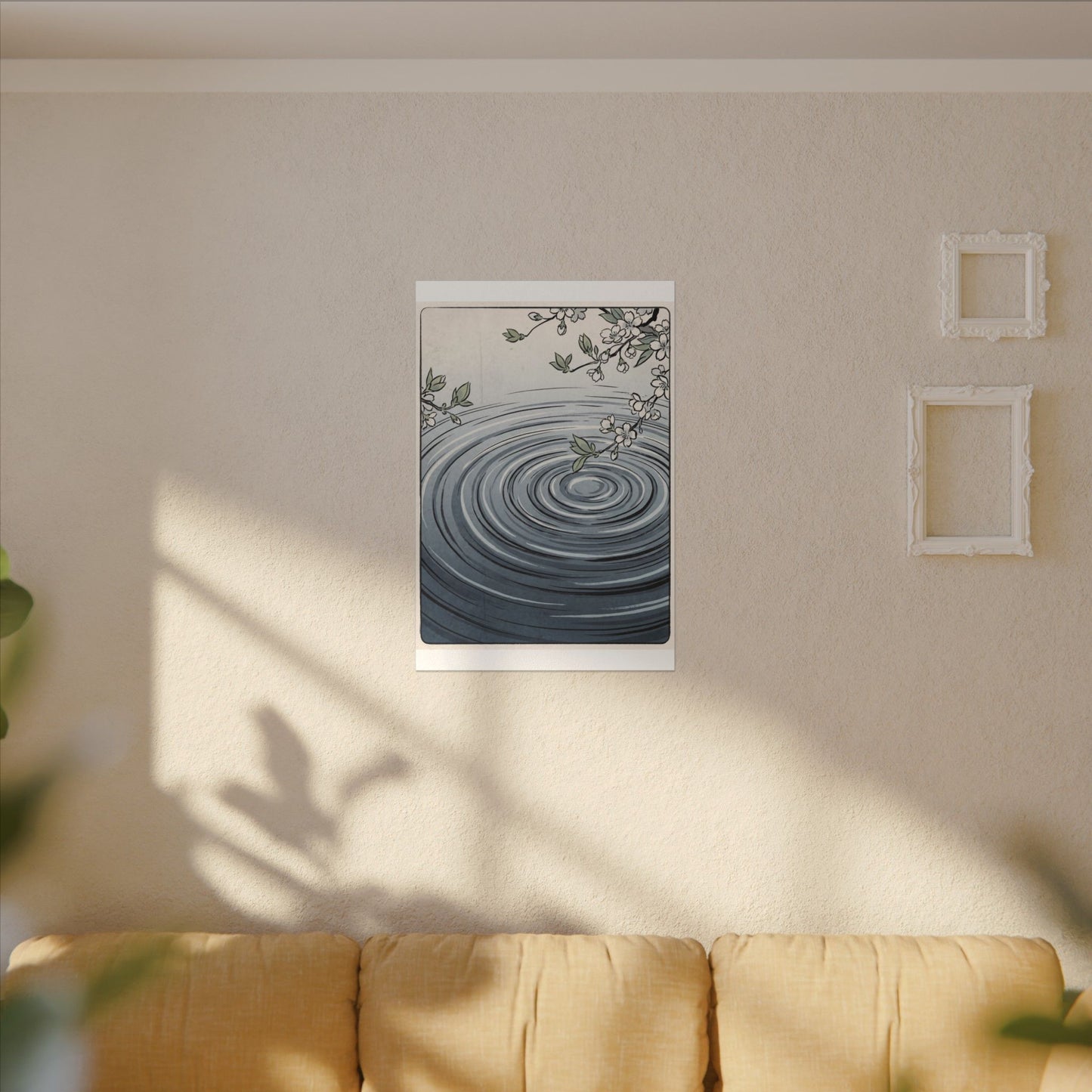 Calm Water Ripple Canvas Art - Ukiyo E Inspired Zen