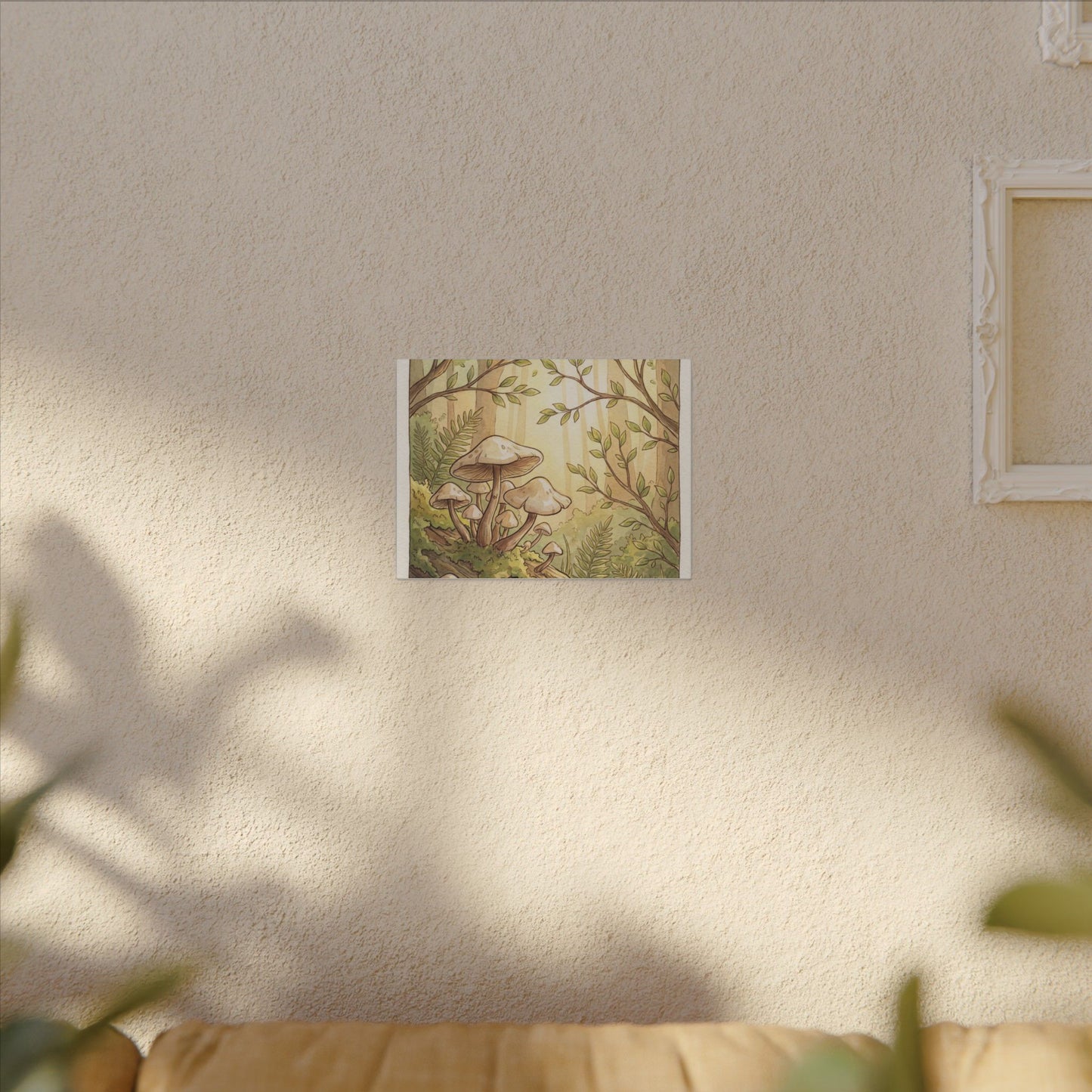 Spring Wild Mushrooms Mushroom Illustration Canvas Art | Cozy Decor