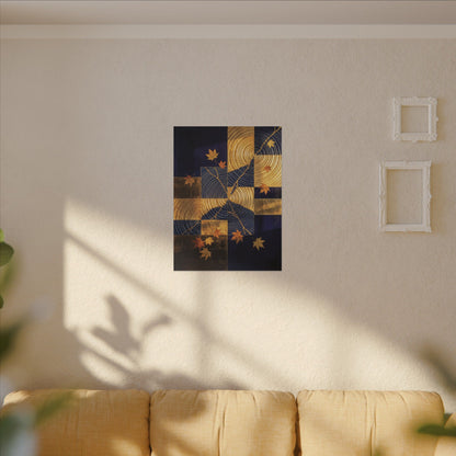 Autumn Water Ripple Crackle Gold Canvas Art | Artful Decor