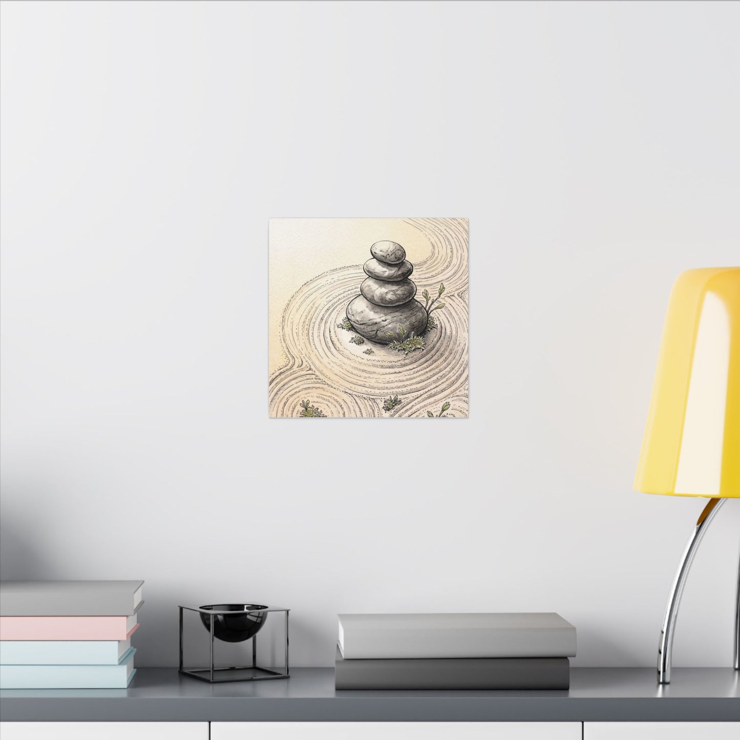 River Stones Spring Canvas Art | Zen Serene Design