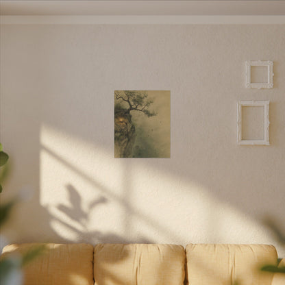 Spring Pine Tree Minimal Line Canvas Art | Earthy Decor