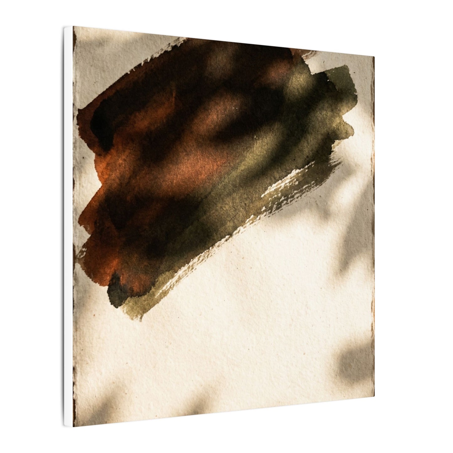 Ink Brushstroke Canvas Art | Summer Dark Japandi Moody Minimal Art