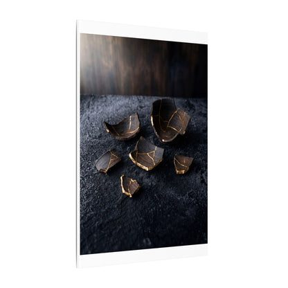 Winter Broken Pottery Shadow Zen Canvas Art | Bold Decor