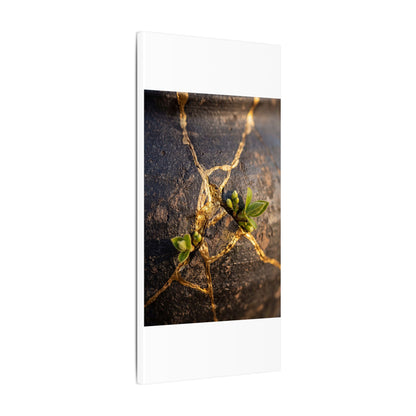 Rust Patina Gold Repair Canvas Art | Resilient Kintsugi Art