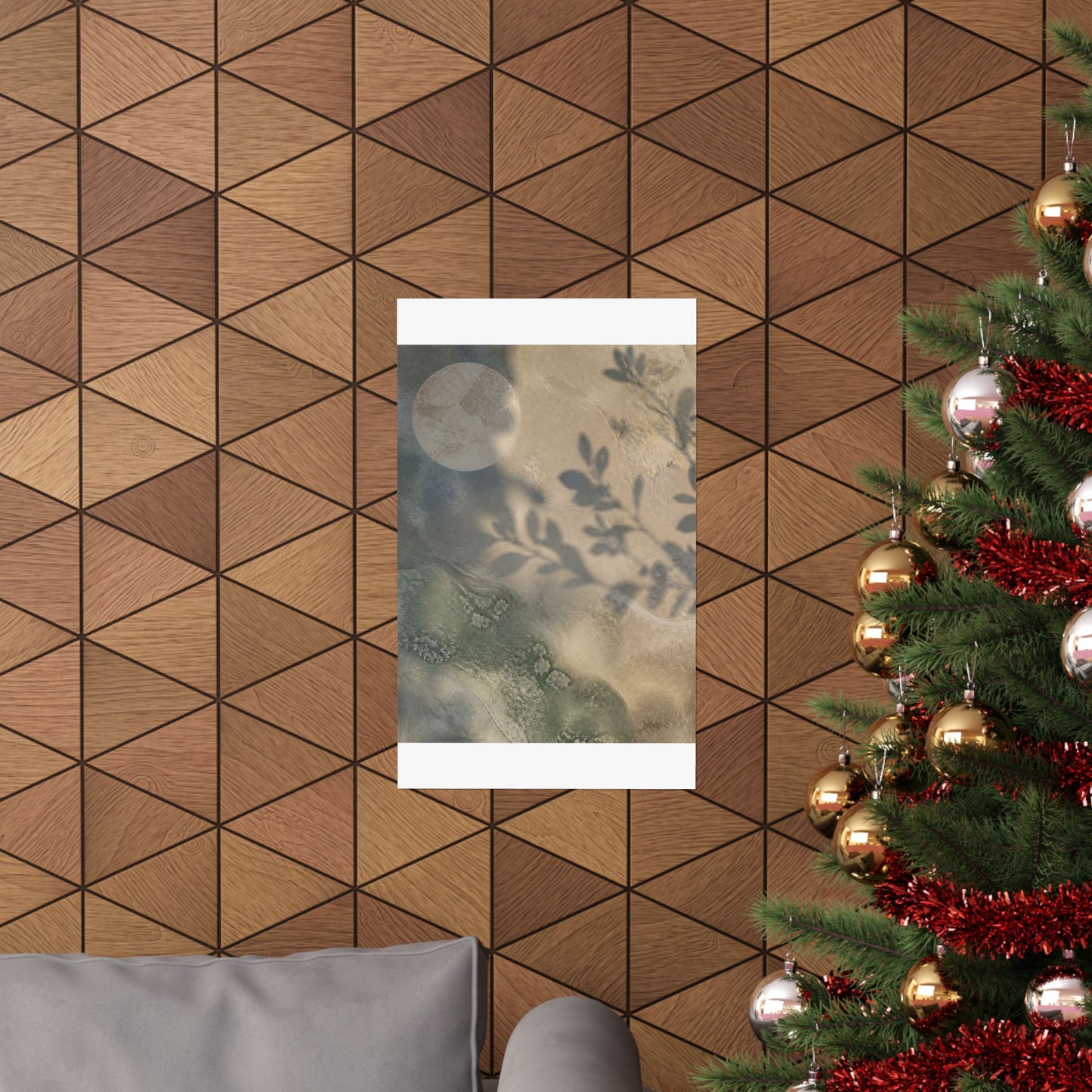 Winter Shadow Play Texture Wall Art Print | Cozy Decor