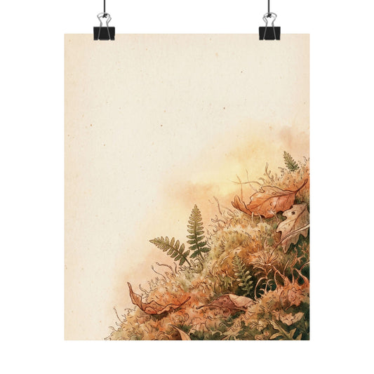 Moss Close Up Summer Wall Art Print | Cottagecore Rustic Design Art Print