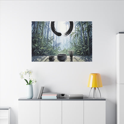 Seijaku Tea Ceremony Canvas Art - Zen Enso