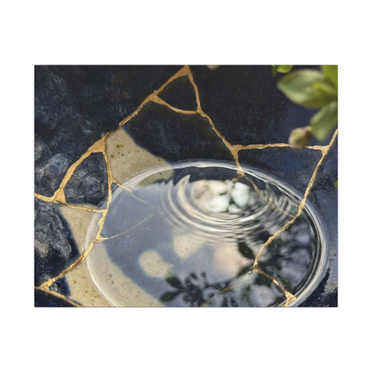 Water Ripple Spring Canvas Art | Kintsugi Beautiful Design Art Print