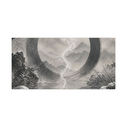 Incense Smoke Canvas Art | Winter Zen Sumi E Art